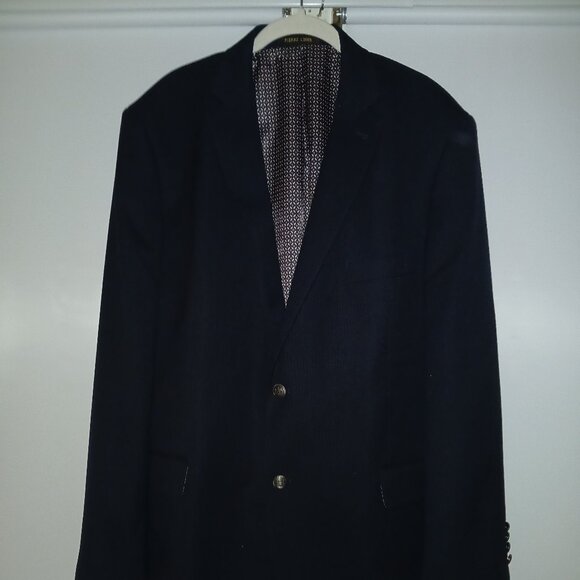 NAVY BLUE MEN'S SUIT JACKET - Picture 1 of 9